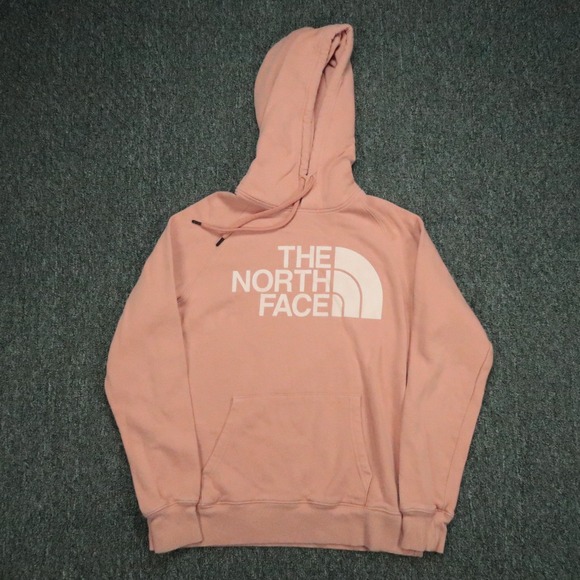 The North Face Tops - The North Face Hoodie Womens Extra Small Pink Coral Half Dome Logo Pullover